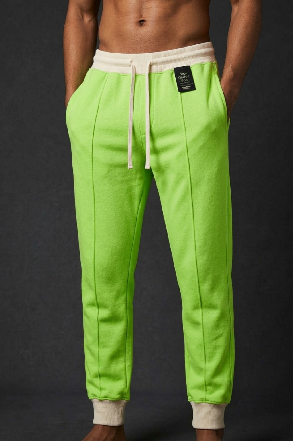 Neon green sweat pant